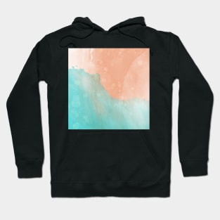 Rose Quartz and Blue Watercolor Hoodie